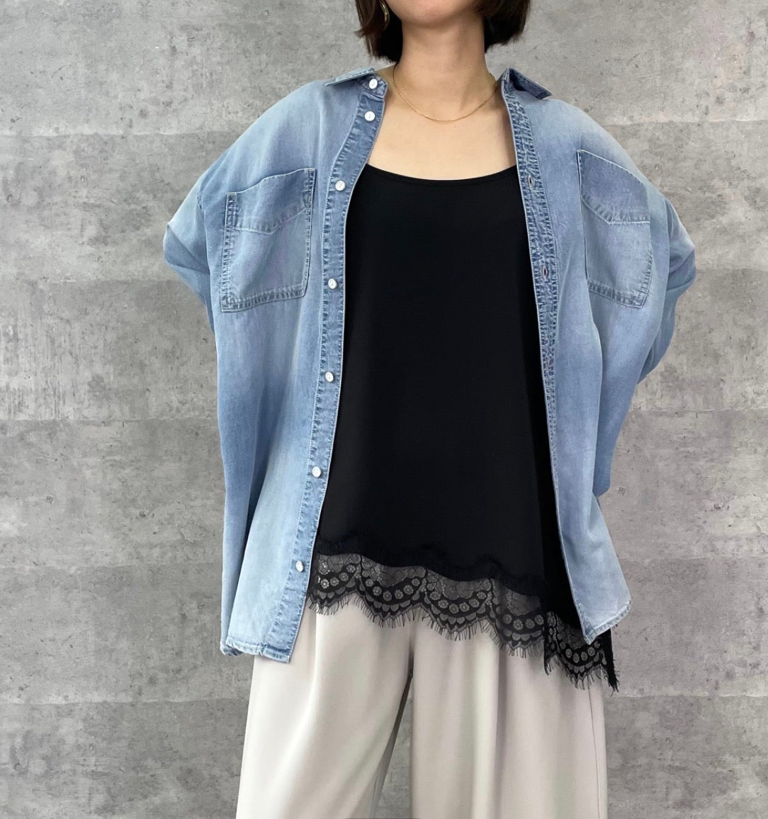 【再入荷】【ANNAKERRY】レースヘムアシメントリーキャミ/85261716